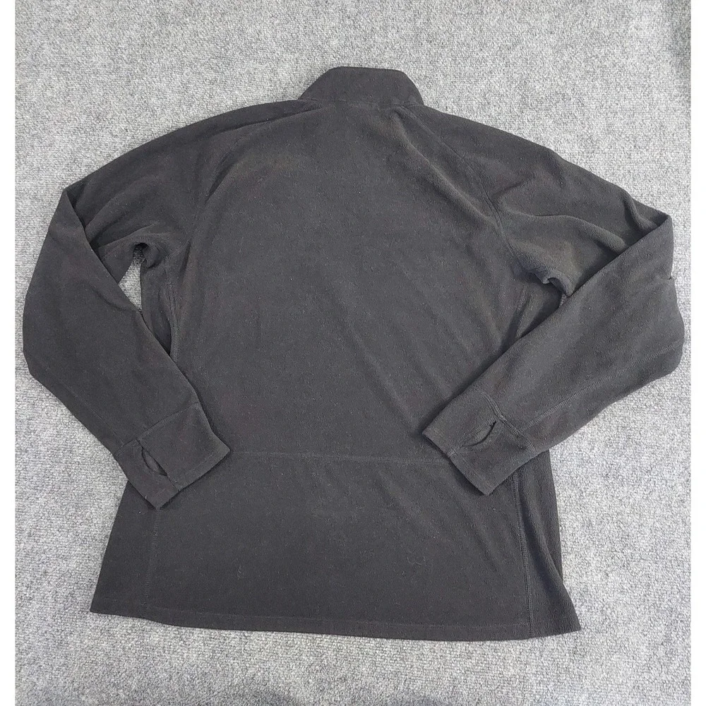 North Face Pullover Mens Large Black‎ Fleece Quarter Zip Outdoor Hiking Jacket
